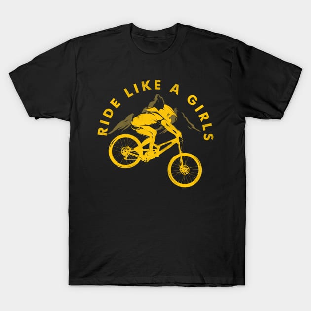 Ride Like a Girl MTB T-Shirt by Aldebaran